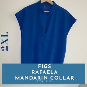 FIGS Rafaela Mandarin Collar Scrub Top